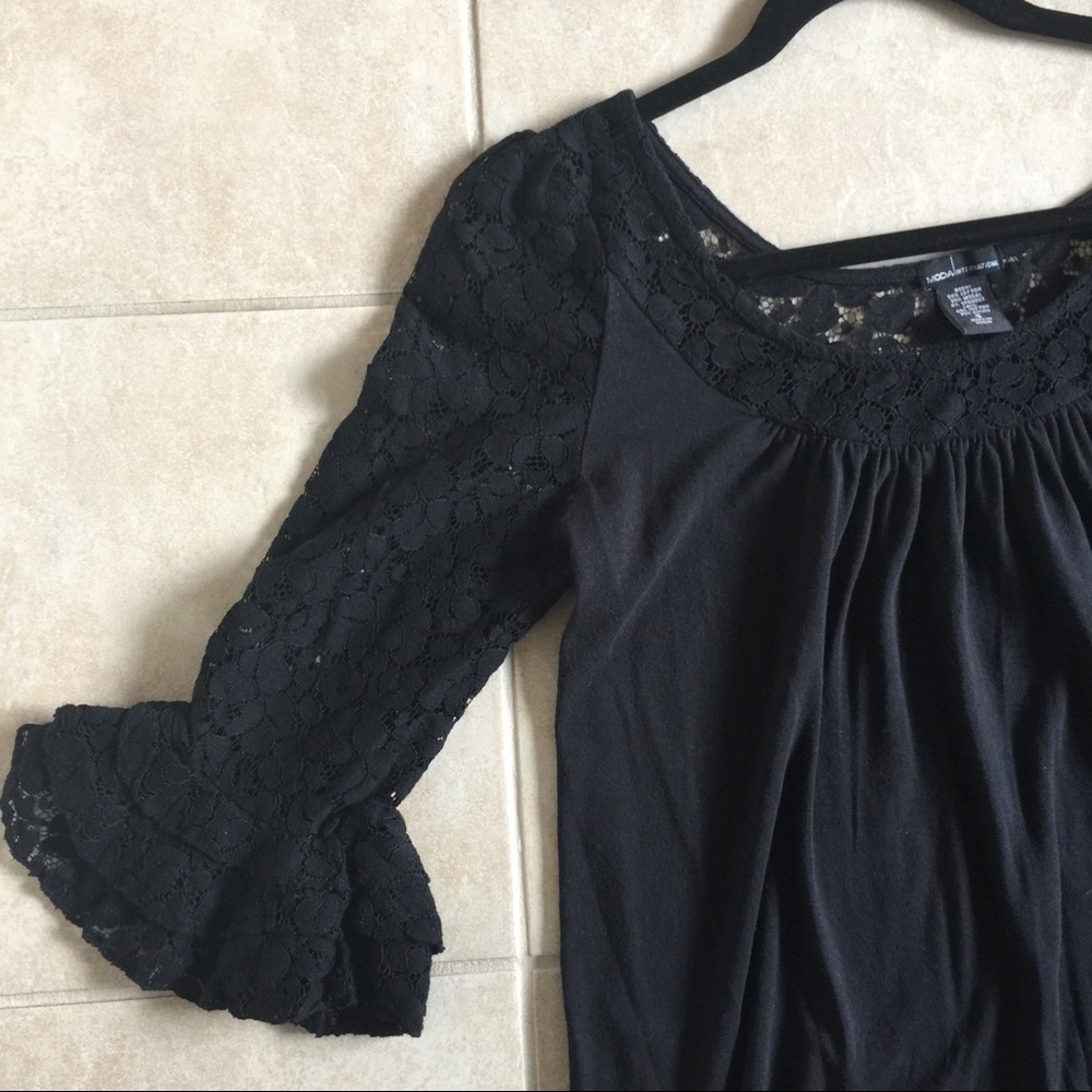 black lace babydoll dress/ tunic